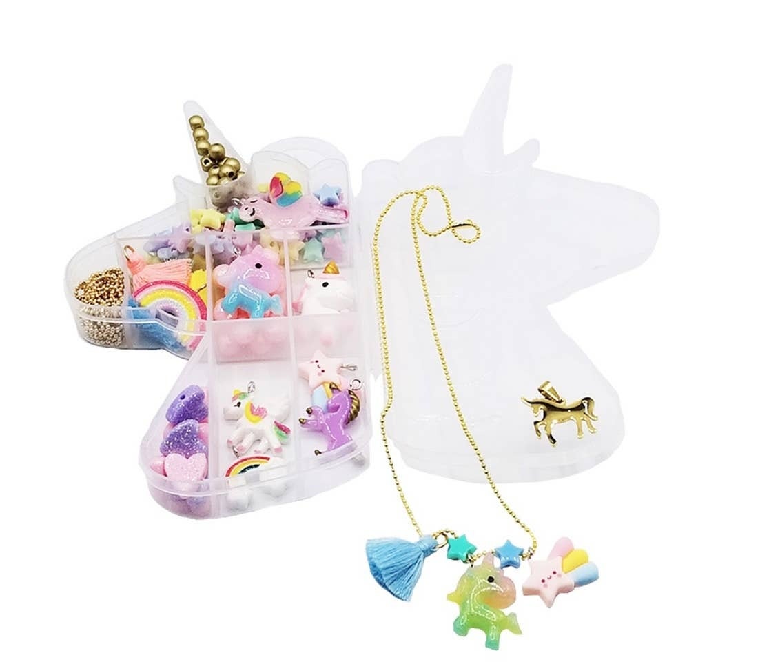 Charm Bracelet Making Kit for Girls, DIY Jewelery Making, Unicorn / Me –  Aroma Pier Inc